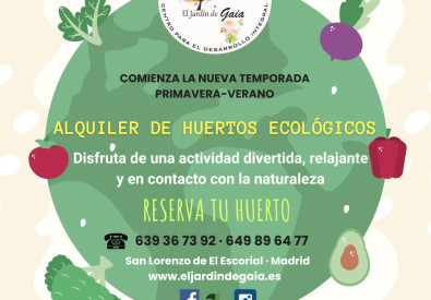 Alquiler Huertos Ecológicos- Jardín de Gaia